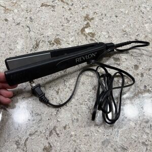 Revlon RVST2043 Ceramic Hair Straightener Flat‎ Iron Black 1 Inch Plates TESTED